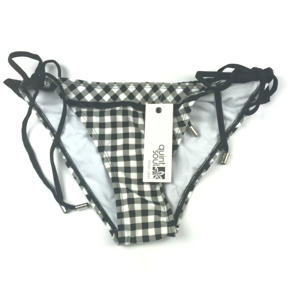 💎Quintsoul Check Me Mid Rise Side Tie Bottom
